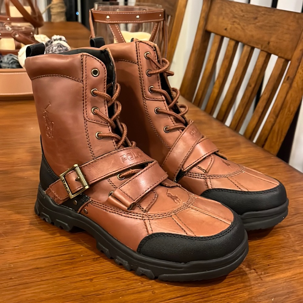 Polo Ralph Lauren Tavin Brandy Boots new Youth Boys Kids Size 4.5